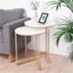 thumbnail image 4 of Wisfor Round Marble Side Table: 2 Tier Small Sintered Stone Tabletop Bedside Table with Black Metal Frame Modern Sofa End Table for Home Corner Living Room Bedroom, 4 of 7