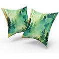 thumbnail image 2 of Pine Tree Throw Pillowcases Sage Green Pillow Cover Set of 2 Nature Themed Olive Green Couch Decor Forest Green Pillowcase for Indoor Outdoor Home Living Room Bedroom Sofa, 2 of 7