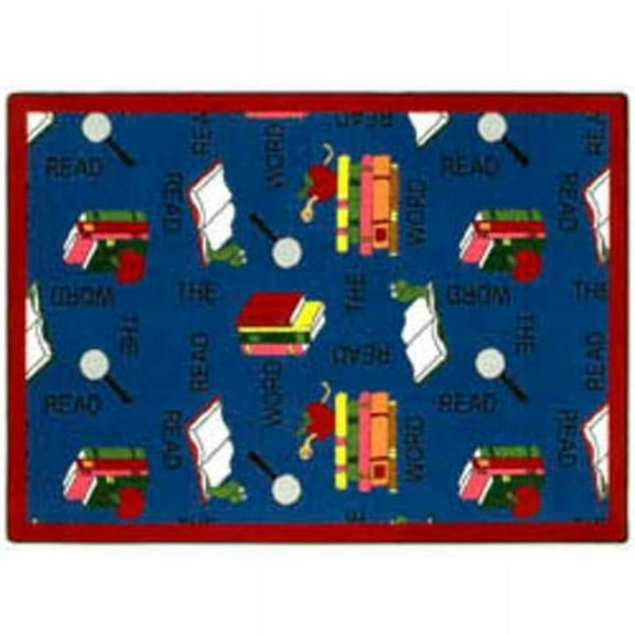 Read the Word 3 ft.10 in. x 5 ft.4 in.  WearOn Nylon Machine Tufted- Cut Pile Educational- Faith Based Rug