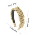 thumbnail image 3 of Headband WithTooth Wide Braid Messy Hair Hoop, Non-Slip Messy Braided Headband, Women Synthetic Hair Plaited Braids Elastic Headband, 3 of 5