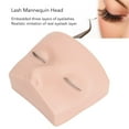 thumbnail image 3 of Lash Mannequin Head,  3 Layer Lashes, Soft Touch Silicone Eyelash Practice Head Wide Use for Training Display Makeup False Lashes for False Face Cosmetology Make Up Tool, 3 of 7