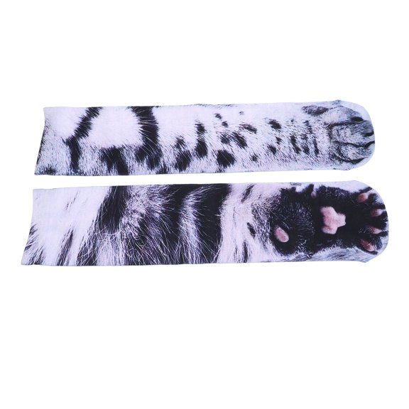 ELAYARD 1Pair 3D Cat Paw Print Socks with Polyester Fabric Warm Thermal Socks for Christmas Party Favor
