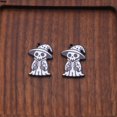thumbnail image 2 of 2PCS/Lot Halloween Charm Stainless Steel Skull Ghost Pendant Earring Keychain DIY Jewelry Making Saints'Day Accessories, 2 of 6