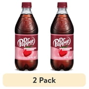 (2 pack) Dr Pepper Strawberries and Cream Soda Pop, 20 fl oz, Bottle