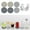 Black, variant on Naittoop 6 Pcs Rope Round Drink Coasters with Holder Washable Braided Woven Cotton Coasters for Dining Table Heat Resistant Non-Slip Circle Coasters Farmhouses Home Decor Mats 4.4 in Black