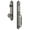Antique Pewter, variant on Grandeur Arc C Grip Single Cylinder Handleset with Soleil Knob