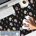 thumbnail image 2 of Long Mouse Pads for Desk,Black Cartoon Unicorn Lightning Pattern Desk Mats on Top Of Desks, Desk Mouse Pad Extra Large with 3mm Non-Slip Base and Stitched Edge for Gaming,Office,Work,Home 47.3"x23.6", 2 of 6