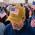 thumbnail image 2 of GrmtClth Usa 250th Anniversary Hat Patriotic Hat 1776-2026 American Printed Baseball Hat Retro Traditional Soft Independence Casual Cap Men and Women Yellow One Size, 2 of 5