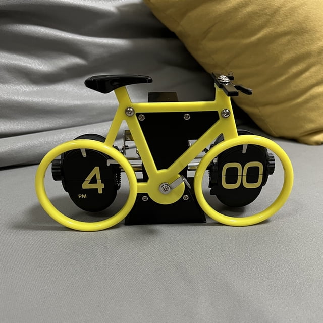 EGNMCR Retro European Bicycle Style Page Turning Clock Desktop Clock Fashion Ornaments Decorative Clock vintage clock