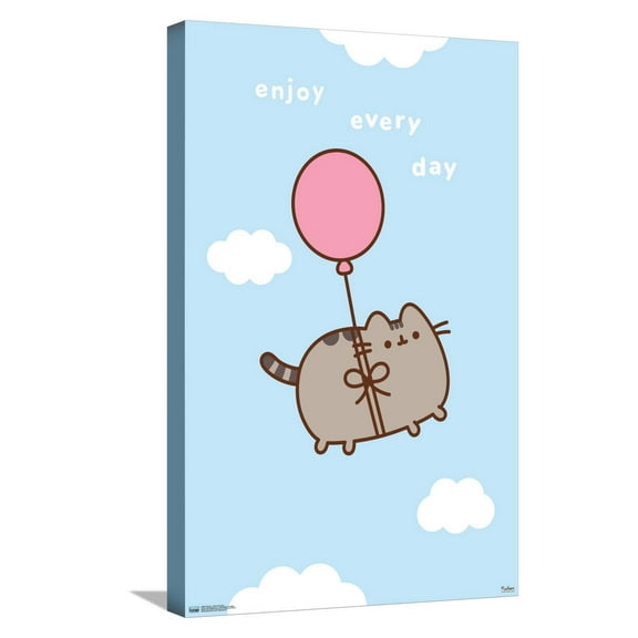 Pusheen - Enjoy Every Day Canvas Wall Poster, 14.725" x 22.375"