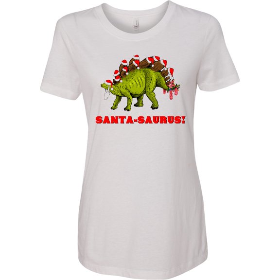 Inktastic Santa-saurus Christmas Dinosaur Women's T-Shirt
