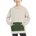 thumbnail image 6 of Avrntaa Cute Hoodies Sweatshirt for Teen Girls Oversized Long Sleeve Color Block Pullover Top with Pocket, 6 of 7