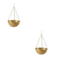 thumbnail image 2 of Yuarrent Materiales para espacios pequeños Jardines interiores y exteriores Macetas colgantes de metal de belleza Elegante oro L oro L 2piezas, 2 of 6