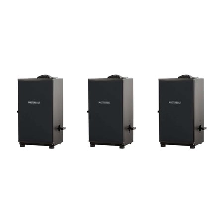 Masterbuilt Outdoor Barbecue 30" Electric BBQ Meat Smoker Grill, Black (3 Pack)
