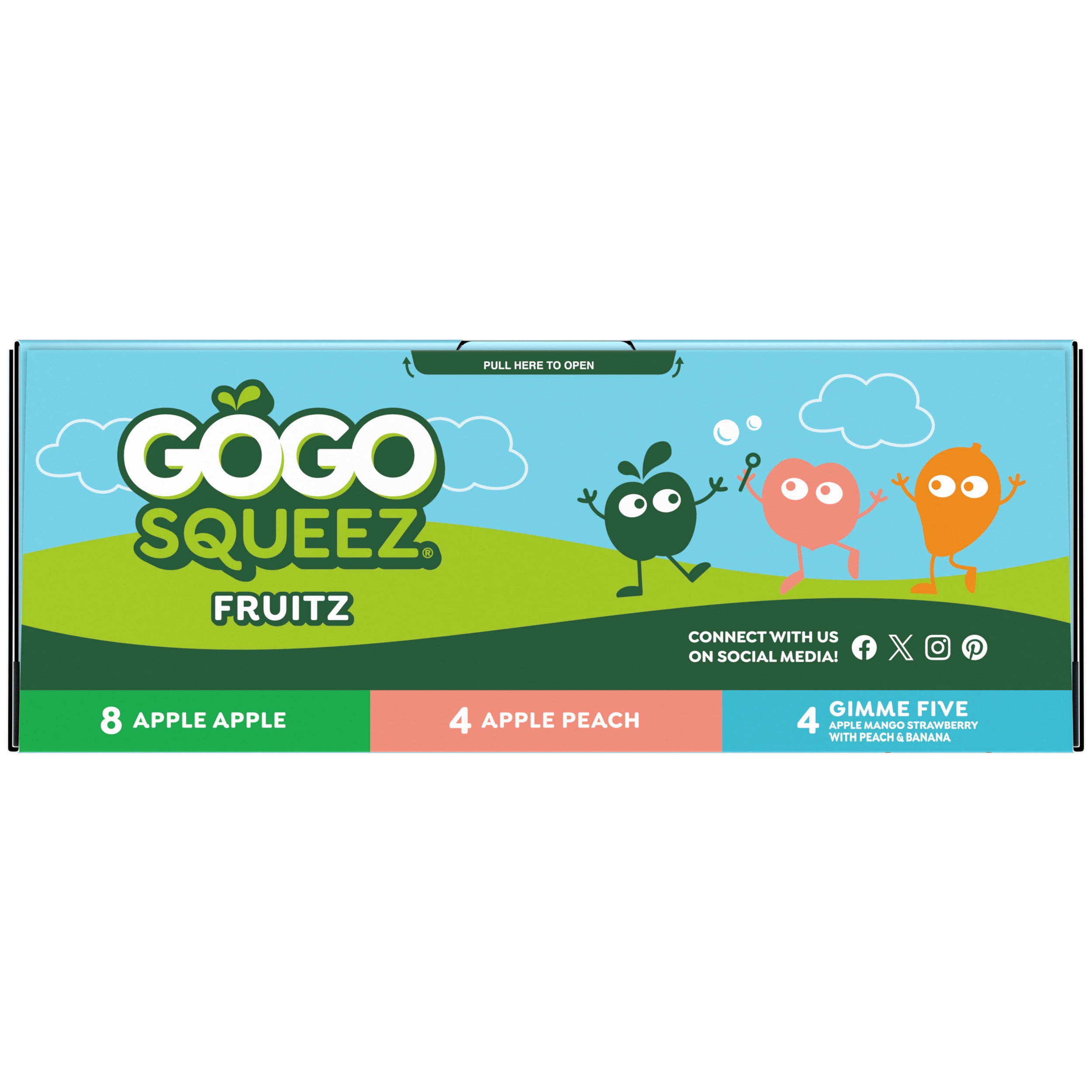 GOGO♡ GoGo squeeZ No Sugar Added Apple Peach Gimme 5 Applesauce Variety