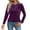 Purple, variant on Womens Velvet Top Ribbed Long Sleeve Shirts Crew Neck Casual Tunic Tops Dressy Solid Color Blouses Spring Outfits for Women 2026