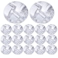 thumbnail image 2 of Miangastore 50pcs Clear Crystal Button Adorable Shirt Button Simple Sweater Fasteners Delicate Sewing Buttons Coat Button Accessory for Man Woman Baby DIY (White), 2 of 9
