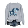 thumbnail image 2 of Cutuoiiu Women's Long Sleeve Graphic Prints Shirts Crewneck Pullover Tops Gifts, 2 of 5