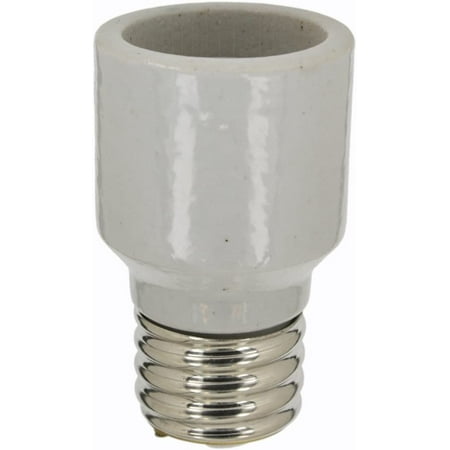 

Leviton 8647-100 Mogul Base One-Piece Adapters/Extensions Incandescent Glazed Porcelain Lampholder 2-3/8-Inch For Porcelain Sockets Only White