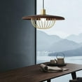 thumbnail image 6 of Wood Pattern Metal Cage Pendant Lighting for Kitchen Island, Nordic Style Farmhouse Pendant Light Fixture, Single Industrial Rustic Pendant Lamp, Simple Pendant Light for Dining Room, 6 of 7