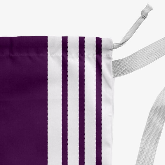 Simply Daisy Stripe 18 x 29 in Purple Laundry Bag