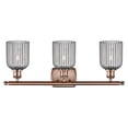 thumbnail image 2 of 516-3W-AC-G559-5SM Innovations Lighting Bridal Veil - 3 Light Bath Vanity-10 Inch Tall and 25 Inch Wide-Antique Copper Finish-Light Smoke Glass Color, 2 of 2