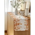 thumbnail image 5 of Table Runner 48 Inches Long for Kitchen Dining, Orange Eucalyptus Leaves Dresser Scarf Farmhouse, Dining Table Decorations for Wedding/Parties, Watercolor Spring Summer Botanical 13 x 48 In, 5 of 8