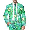 thumbnail image 1 of JHLZHS Black Suit Jacket for Men Mens St Patrick's Day Festive Style All over Printed Four Leaf Jacket Suit Mens Slim Fit Suit Jacket Short Mens Suit Jacket Blue, 1 of 5