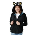 thumbnail image 3 of Chococat Cosplay Long Sleeve Women's Black Zip Hoodie XXL, 3 of 6