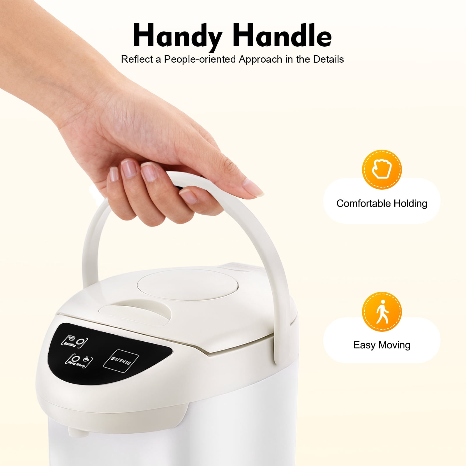 Electric Kettle 135oz 304 Stainless Steel Electric Tea Coffee Kettle, Boiler & Warmer Removable Water Tank 3 Water Dispensing Modes for Home Kitchen