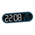 thumbnail image 3 of Reloj despertador digital con fecha, hora y semana, de mesa, números grandes, rectangular, LED Luz azul, 3 of 8