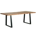 thumbnail image 2 of Primo Kiel 70" Wood and Metal Dining Table in Black/Brown, 2 of 5