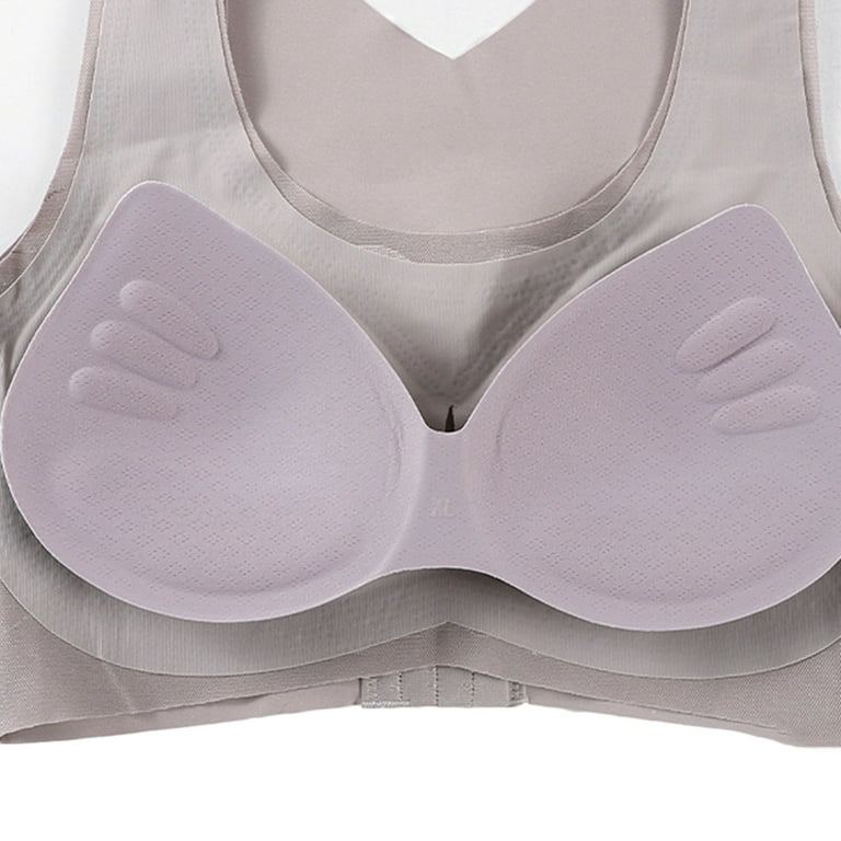 Front Closure Bras for Women Lightly Lined Comfort Bra Hides Back Fat Vest  Comfort Seamless T Shirt Bra for Everyday Bralette Plus Size Sports Bras  for Women : : Clothing, Shoes 
