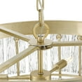 thumbnail image 4 of Progress Lighting Chevall 6-Light Chandelier, Gilded Silver, Artisanal Glass, Design Series: Modern Organic, Luxe, Transitional, 4 of 12
