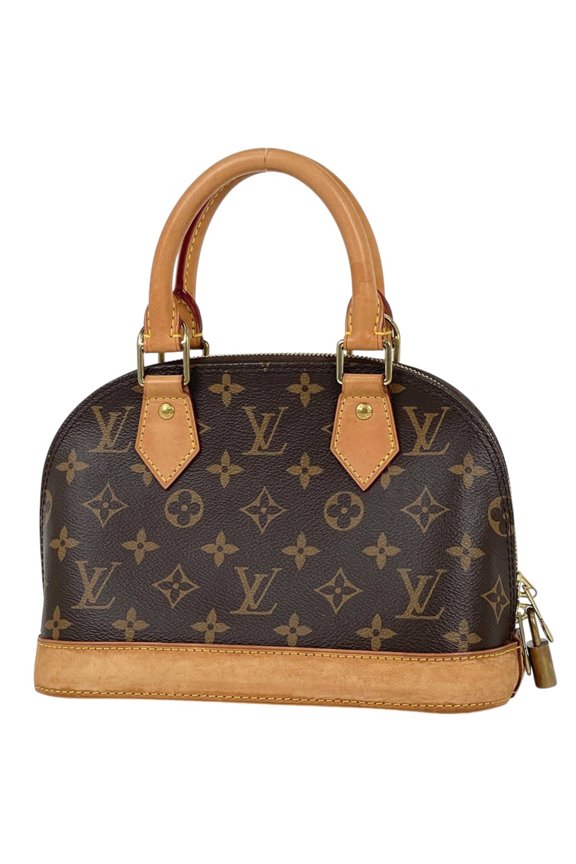Pre-Owned Louis Vuitton Alma BB Monogram Brown Handbag M53152 Women's (Fair)