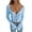 Sky Blue, variant on Women's Bell Sleeve Tie Front Scoop Neck Long Sleeve Blouses Knit Crop Tops