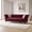 Burgundy, variant on 89.5" Velvet Chesterfield Tufted Sofa with Rolled Arms and Gold Accents, Burgundy