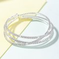 thumbnail image 4 of HSHDLDF Multilayer Rhinestone Cuff Bracelet For Women Silver Layered Crystal Wrap Bracelet Sparkling Bridal Bracelet Jewelry For Prom Party Wedding, 4 of 6