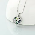 thumbnail image 3 of Hummingbird Urn Cremation Jewelry Abalone Shell Heart Urn Ashes Necklace for Women Men Memorial Keepsake Necklace of Loved One, 3 of 7