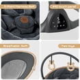 thumbnail image 3 of Baby Swing, Portable Bluetooth Infant Swing with Timer, 5 Speeds, 10 Lullabies, 5-Point Harness, Black, 3 of 8
