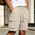 thumbnail image 4 of DayScoop Mens Plus Size Shorts Big Tall Bottoms Summer Casual Fashion Solid Color Multi Pocket Elastic Waist Oversize Loose Short Pants, 4 of 6