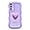 Purple, variant on Compatible with Samsung Galaxy A15 5G Phone Case 6.5", Cute 3D Love Heart Aesthetic Curly Wavy Non-Slip Clear Transparent Camera Protect Soft Silicone Shockproof Cover for Women (Black)