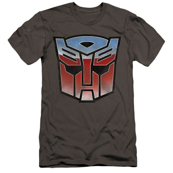 Transformers Vintage Autobot Logo HBO S/S Adult 30/1 T-Shirt Charcoal