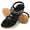 f-Black, variant on Ablanczoom Women Summer Sandals Rhinestone Flats Sandals Female Casual Comfortable Massage Beach Shoes