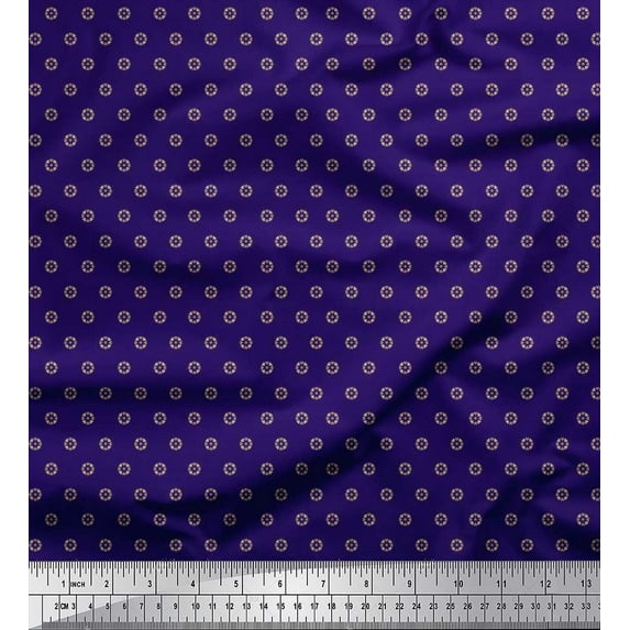 Soimoi Cotton Duck Fabric Dot & Heart Shirting Printed Craft Fabric by The Yard 56 Inch Wide