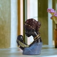 thumbnail image 4 of Escultura negra africana de resina, artesanías, figuritas de mujer negra para estudio de oficina JShteea  Libre de BPA, 4 of 6