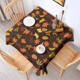 thumbnail image 2 of Autumn Fall Leaves Pattern Square Tablecloth,Waterproof Square Table Cover,Wipeable Spillproof Washable Table Cover for Home Kitchen Party Decor 52"x52"(132x132cm), 2 of 6
