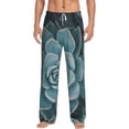 thumbnail image 2 of Picia Blue Color Cactus Mens Soft Woven Cotton Elastic Waistband Sleep Pajama Pant Lounge Sleep Pant With Pockets And Drawstring-XX-Large, 2 of 9