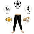 thumbnail image 4 of LANBAOSI 2 Pack Youth Boys Compression Leggings Athletic Workout Running Tights Size 14, 4 of 6
