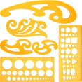 thumbnail image 1 of 6 Pieces French Curve and Template Ruler Set Drawing Template Circle Templates for Art Studio or Personal Drawing and Drafting, 1 of 5